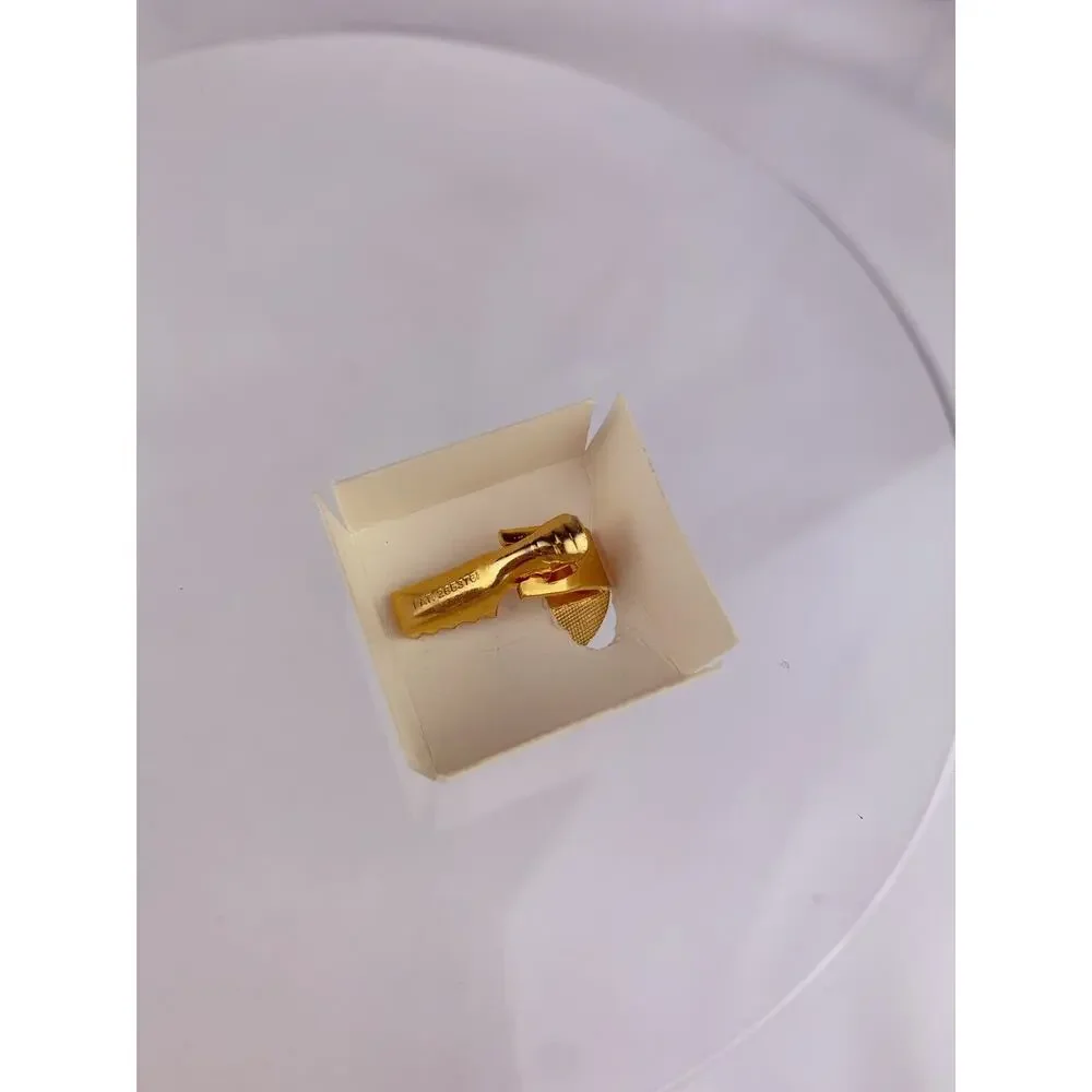 Eagle Feather & Sun Tie Clip Bar Lapel Gold Tone Gilt NIB Vintage K1